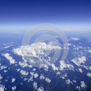 Sky Above the Clouds,ÃÂ Cloudscape background, Blue Sky and Fluffy Clouds